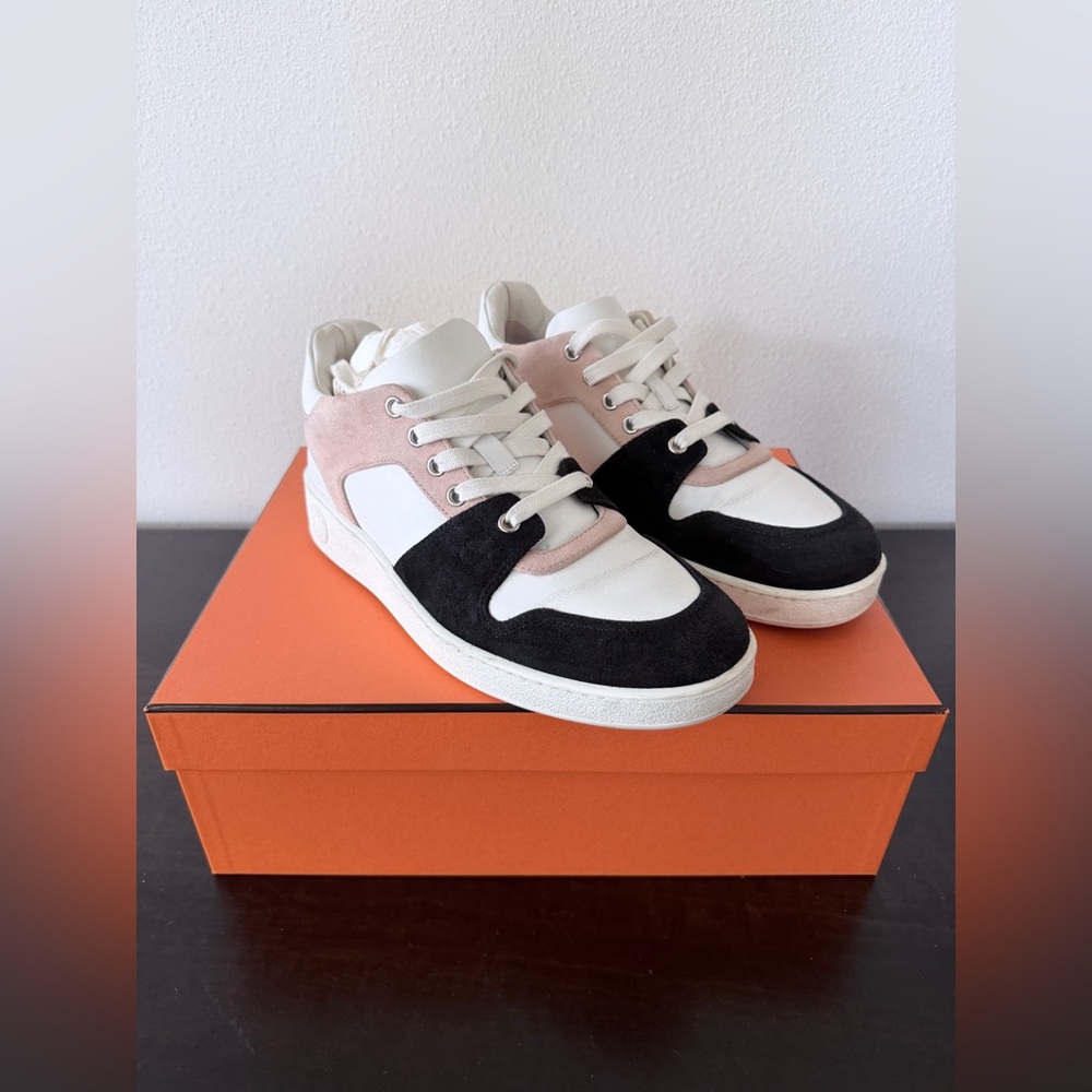 Hermès Free Sneakers in Multicolore / Rose Opaline - Size 38.5 / US 8 - Picture 2 of 16
